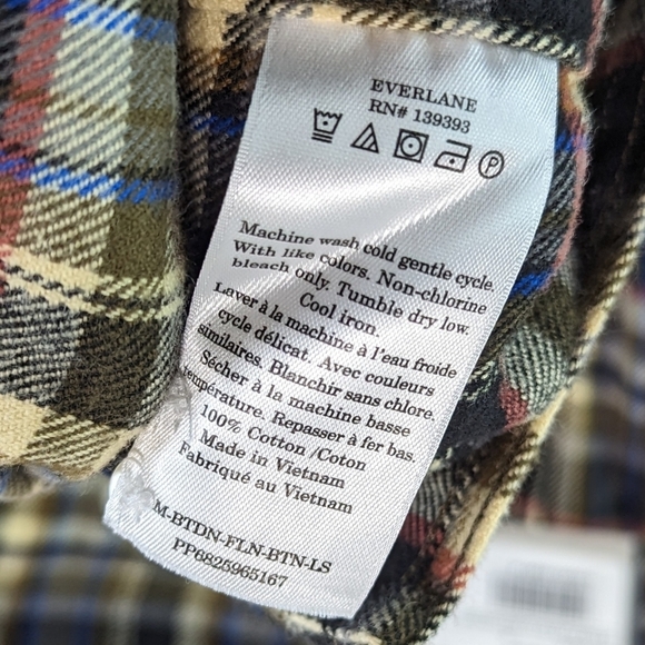 Everlane Shirt Mens Brown The Brushed Flannel Button Down Plaid Beech - Picture 10 of 13